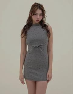 ワンピース andmary Aria dot mini dress gray Andmary Aria dot mini dress - メルカリ