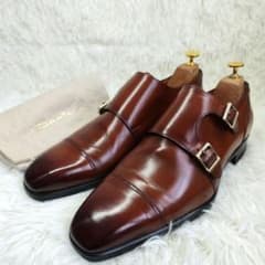 【美品】SANTONI　サントーニ　ダブルモンク　ブラウン　UK7.5　26cm 美品】SANTONI サントーニ ダブルモンク ブラウン UK7.5 26cm - メルカリ