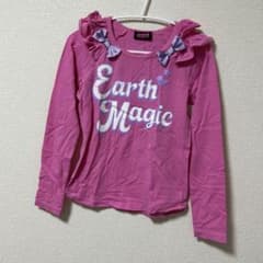 EARTHMAGIC 長袖Tシャツ ピンク 150