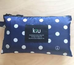 kiu キウ　レインコート レインポンチョ　ネイビー　ピースドットのサムネイル