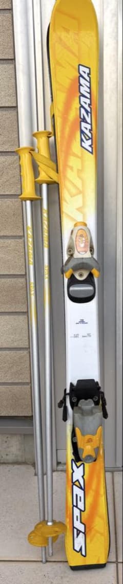 KAZAMA 110cm スキー板とポールセット (写真追加しました) - メルカリ