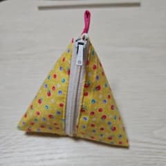 テトラポーチ ハンドメイド イエロー フルーツ柄のサムネイル