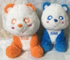 AAA ふさふさBIGぬいぐるみ 橙青セットのサムネイル