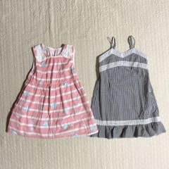 SLAP SLIP  コムサイズム100 2点セット ノースリーブワンピース　夏のサムネイル