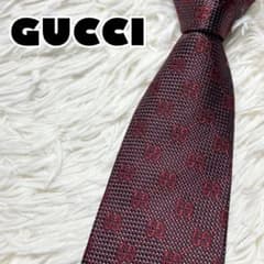 ほぼ未使用】GUCCI ネクタイGG柄 ボルドーえんじ色 - メルカリ