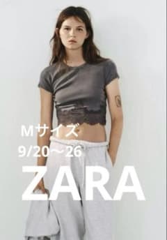 ZARA】レースショートTシャツ M サイズ - メルカリ