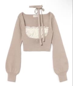 トップス andmary Mew frill tops beige AM0695 andmary Mew frill tops beige AM0695 - メルカリ