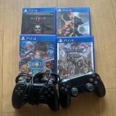 PS4 ソフト4本セット コントローラー2個付きのサムネイル