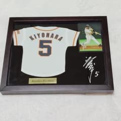 セール】清原和博 ジャイアンツ 写真付き ユニフォームフレーム レア