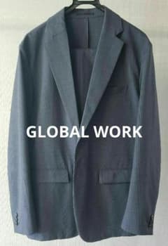 新品未使用　GLOBAL WORK　洗える　トラベルスーツ XL　仕立て糸付きのサムネイル