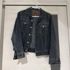ダークブルー デニムジャケット 36 ジージャン　Gジャン　古着のサムネイル