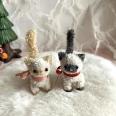 NO50 モールアート 小さなネコちゃんペア モールベア ミニチュア