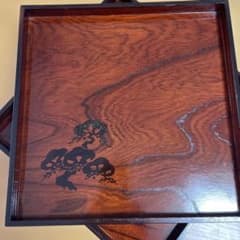木製 盆 膳 5枚セット 松蒔絵 漆器のサムネイル