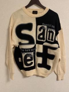 サンタフェ santa fe ロゴ ニット セーター LL メンズ ビッグロゴ