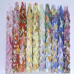 3.和柄② 折り鶴、折り鶴シャワー、千羽鶴、3.75cm×3.75cm、100羽