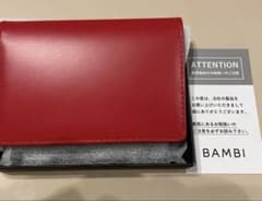 BAMBI レザー 名刺入れ カードケース　レッドのサムネイル