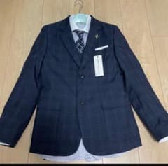 ネイビー チェック柄 スーツ ベスト付き 170 卒業式 - メルカリ