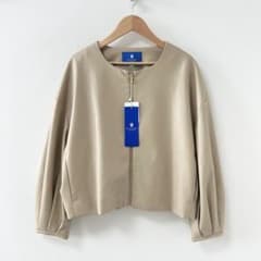 ブルーレーベルクレストブリッジ　スムースフェイクレザージャケット　ベージュ　38 ブルーレーベルクレストブリッジ スムースフェイクレザージャケット