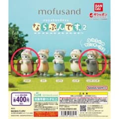 mofusand ならぶんです。2 ウサギ・レッサーパンダ(2体セット)のサムネイル