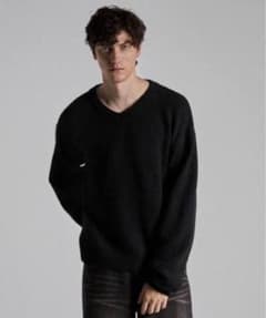 parts lab ブラック Vネック ニットセーター grancy parts lab ブラック Vネック ニットセーター grancy - メルカリ