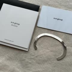 e.m. イーエム SILVER925 平打ち バングル カフ ブレスレット - メルカリ
