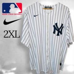 新品同等品 NIKE MLB ヤンキース ベースボールシャツ XXL ストライプ 新品同等品 NIKE MLB ヤンキース ベースボールシャツ XXL ストライプ