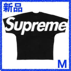 シュプリームインターシャ編みロゴショートスリーブトップスM se1398r 