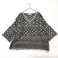 美品✨イザベルマランエトワール コットン ニット トップス 半袖 総柄 
