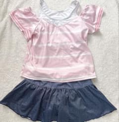 値下げ♡女の子 キッズ セパレート水着 150 ピンク デニムのサムネイル