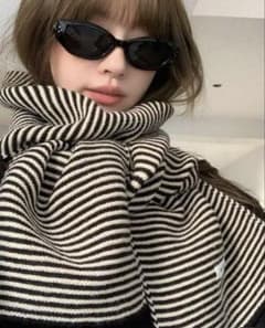 SCRUFF OL ストライプ ニットマフラーのサムネイル