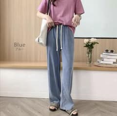 ウエストゴム ワイドパンツ デニムのサムネイル