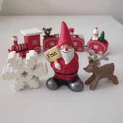 クリスマス ミニチュア 置物 飾りセットのサムネイル