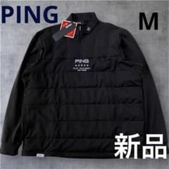 新品】PING 2024年 キルティング ハーフジップシャツ ブラック M