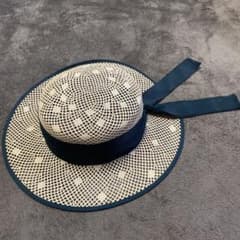 シャポードオー　レースドットハット　リボン　chapeaud' o カンカン帽のサムネイル
