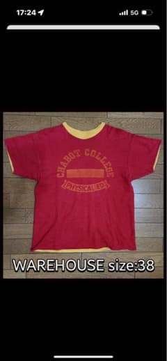 WAREHOUSE チャボットカレッジ Tシャツ サイズ38のサムネイル