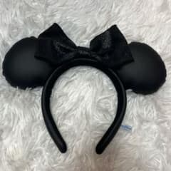 ディズニー カチューシャ ブラック 黒 リボン ハロウィンのサムネイル