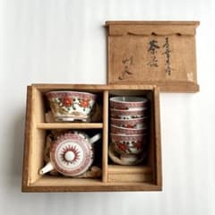 京焼 平安竹泉 三浦竹泉 赤絵 煎茶器揃 - メルカリ