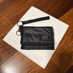 PORTER ブラック 三つ折り財布 キーホルダー付きのサムネイル