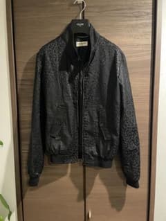 SAINT LAURENT レオパード　ジャガード　ブルゾン　ライダース SAINT LAURENT レオパード ジャガード ブルゾン ライダース - メルカリ