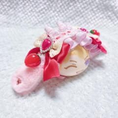 おまんじゅう いつぬい いちごリボンうさみみヘッドドレス レッドのサムネイル