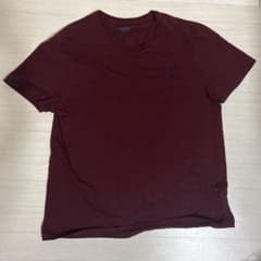 ポロラルフローレン 刺繍ロゴ tシャツ バーガンディー サイズLのサムネイル
