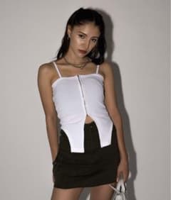 aclent  front zip split camisoleのサムネイル