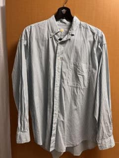 BEAUTY&YOUTH 緑白ストライプ 長袖シャツ