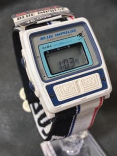 1982年製　SEIKO ALBA デジタル　ブルーインパルス　白 1982年製 SEIKO ALBA デジタル ブルーインパルス 白 - メルカリ