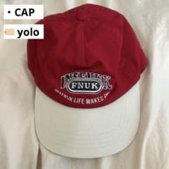 FNUK ロゴ刺繍 キャップ レッド×ホワイトのサムネイル