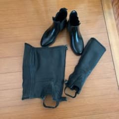 （お値下げ中）乗馬用ブーツ&チャップスセットのサムネイル