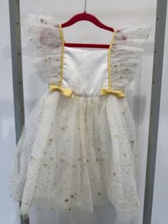 キッズ用 星柄 チュールドレス ホワイト 110cmのサムネイル