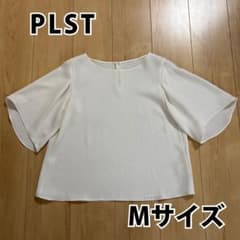 PLST ホワイト 五分袖ブラウス Mサイズのサムネイル