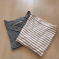 so close &無印良品のストライプ 長袖と7分のカットソー2枚セットのサムネイル