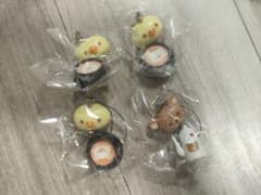 리락쿠마 초콜릿 & 커피 피겨 스트랩 4 개 세트 뽑기